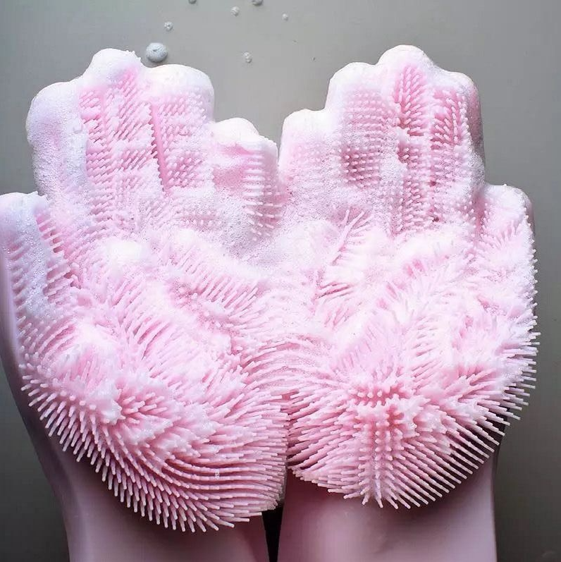 Dishwashing Gloves in use