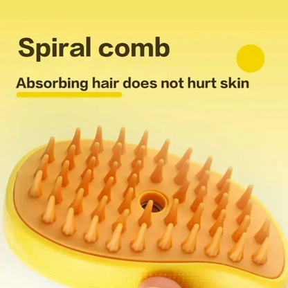 Pet Steam Brush Spiral Comb Absorbing Hair