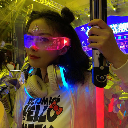 LED Luminous Glasses in use